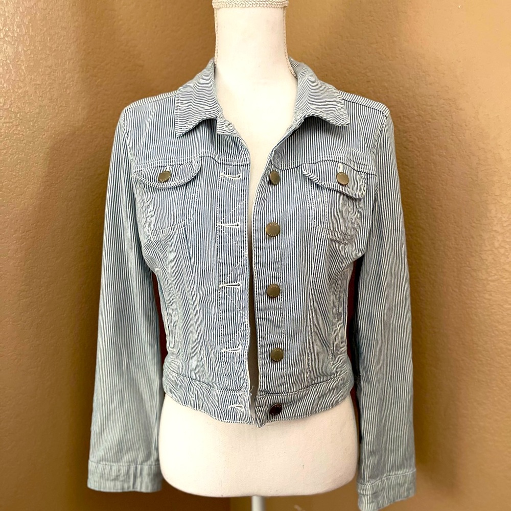 ELLE stripped jean jacket